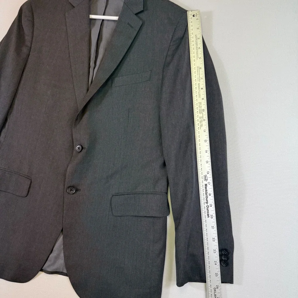 Banana Republic Blazer Men 40R Charcoal Grey Lanificio Italian Wool Tailored Fit